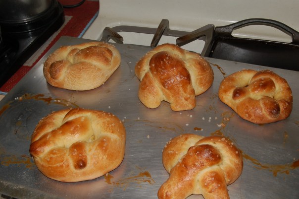 Spoilers: Half this recipe resulted in five, fat pretzels.