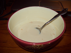 Sorry I ruined cereal for you forever, with the scabs comments.