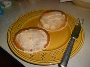 Don't spread the cheese too thick. It has a strong enough flavor that you don't need too much.