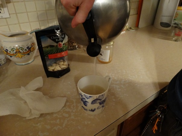 Action pouring shot!