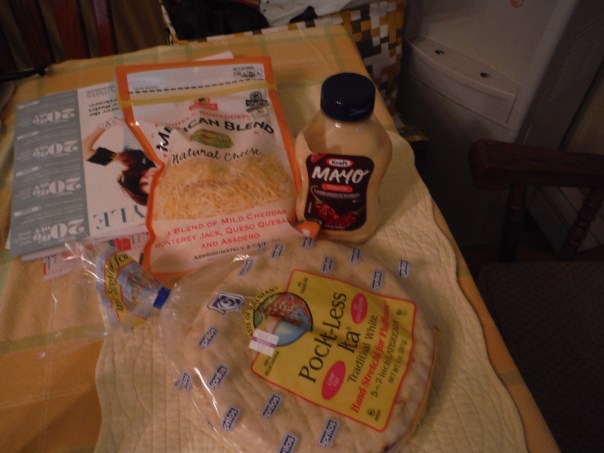 Chicken and spices not pictured, because they were on the counter.