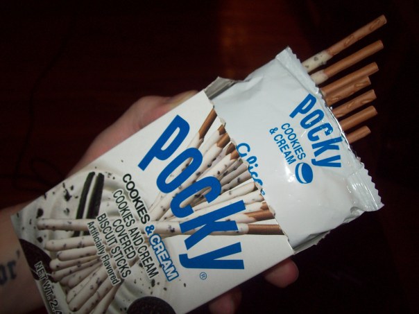 Cigare- just kidding smoking is gross. Don't smoke kids. Eat Pocky instead.